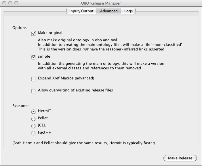OBO Release ManagerGUI Documentation owlcollab/owltools GitHub Wiki